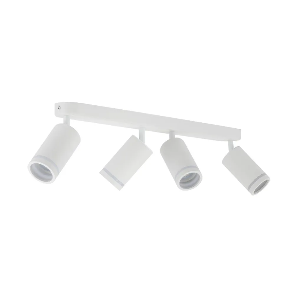 TK Lighting Deckenstrahler Weiß 4-flammig 74 cm lang Metall GU10* Deckenleuchten|Flurlampen