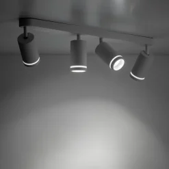 TK Lighting Deckenstrahler Weiß 4-flammig 74 cm lang Metall GU10* Deckenleuchten|Flurlampen