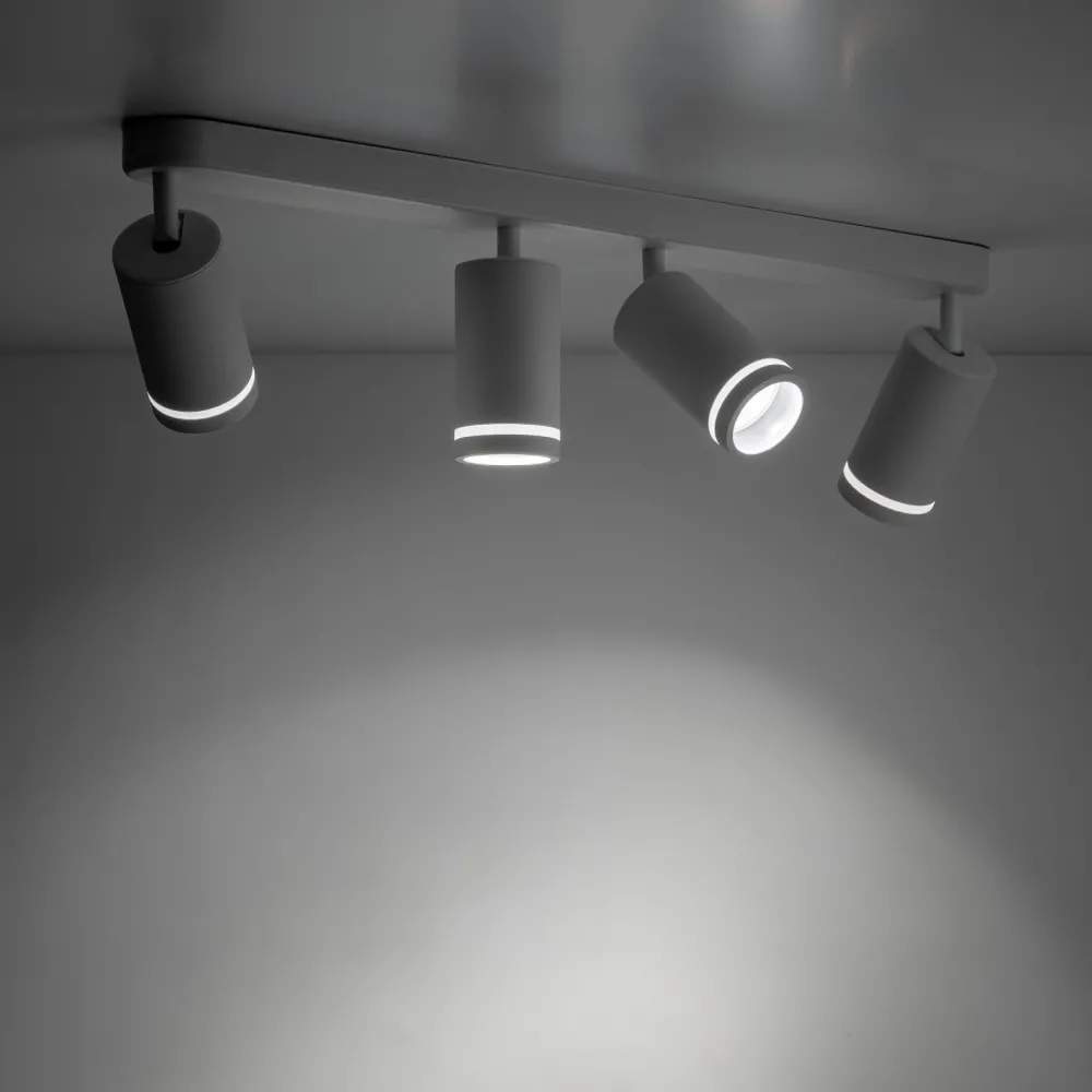 TK Lighting Deckenstrahler Weiß 4-flammig 74 cm lang Metall GU10* Deckenleuchten|Flurlampen