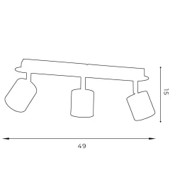 Outlet Luminex Deckenstrahler Weiß 3-flammig GU10 schwenkbar