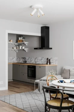 By Rydéns Deckenstrahler Weiß Gold B: 30 cm klein 3-flammig GU10