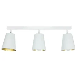 Easylight Deckenstrahler Weiß Gold Metall 3-flammig Retro* Retro Lampen|Küchenlampen