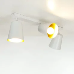 Easylight Deckenstrahler Weiß Gold Metall 3-flammig Retro* Retro Lampen|Küchenlampen