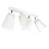 Lamkur Deckenstrahler Weiß Holz 4-flmg Modern Lampe* Stofflampen|Moderne Lampen