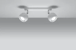 Sollux Deckenstrahler Weiß L:30cm Retro FAVONIA Deckenspot* Wohnzimmerlampen|Retro Lampen