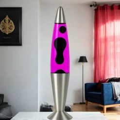 Outlet Easylight Deko Lavalampe Rosa Schwarz 42 cm Retro JENNY