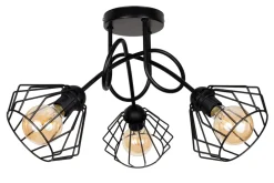 Best Belis Dekorative Deckenlampe Metall E27 L:55 cm in Schwarz