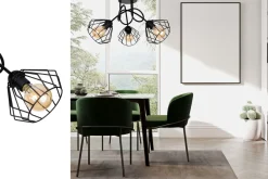 Best Belis Dekorative Deckenlampe Metall E27 L:55 cm in Schwarz