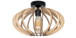 Belis Dekorative Deckenleuchte Holz E27 Ø35 cm in Schwarz* Deckenleuchten|Bürolampen