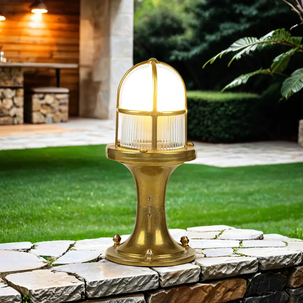 Lido Dekorative Gartenleuchte Messing H:25cm Maritim* Rustikale Lampen|Metall Lampen