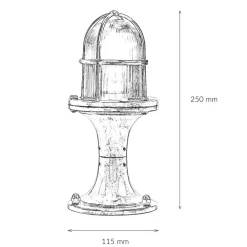 Lido Dekorative Gartenleuchte Messing H:25cm Maritim* Rustikale Lampen|Metall Lampen