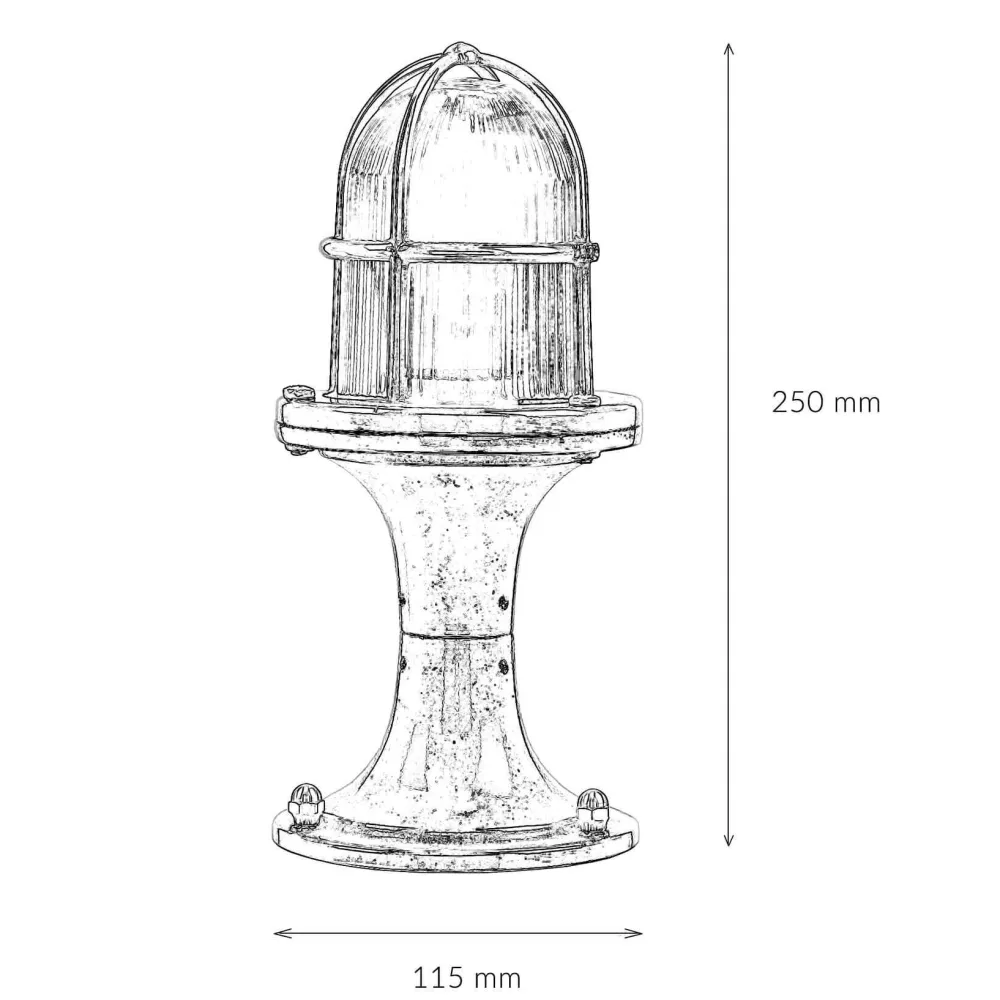 Lido Dekorative Gartenleuchte Messing H:25cm Maritim* Rustikale Lampen|Metall Lampen