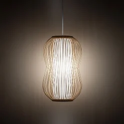 Discount Nowodvorski Dekorative Hängelampe Bambus E27 Ø26 cm in Naturholz