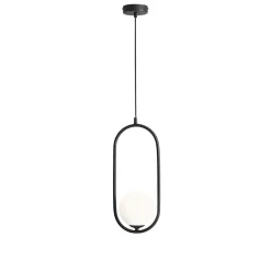 ALDEX Dekorative Hängelampe blendarm Schwarz Metall Glas G9* Hängelampen|Bürolampen