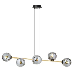 Sale Emibig Dekorative Hängelampe Kugelschirm Rauchglas Metall ALOISIO