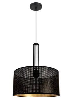 Belis Dekorative Hängelampe Metall B:40 cm E27 Schwarz Gold* Hängelampen|Bürolampen