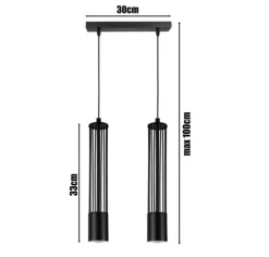 Belis Dekorative Hängelampe Metall GU10 35 cm lang Schwarz* Hängelampen|Bürolampen