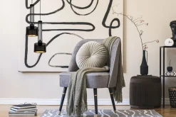 Belis Dekorative Hängelampe Metall 2-flammig E27 Schwarz Gold* Hängelampen|Bürolampen