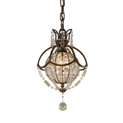 Clearance Elstead Dekorative Hängeleuchte Kristall Schirm Premium Design