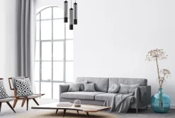 Belis Dekorative Hängeleuchte Metall GU10 Ø35 cm rund Schwarz* Bürolampen|Wohnzimmerlampen