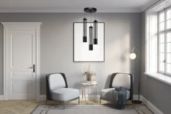 Belis Dekorative Hängeleuchte Metall GU10 Ø35 cm rund Schwarz* Bürolampen|Wohnzimmerlampen