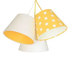 BPS Koncept Dekorative Hängeleuchte Weiß Gelb Kinder Mädchen*Kinder Kinderzimmerlampen|Kinderlampen