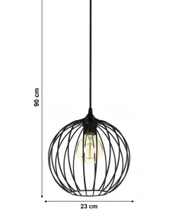 Discount Belis Dekorative Pendelleuchte Draht Kugel Metall E27 Ø23 cm