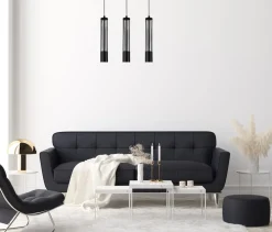 Belis Dekorative Pendelleuchte Metall GU10 55 cm lang Schwarz* Hängelampen|Bürolampen