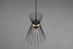 Hot Trio Reality Dekorative Pendelleuchte Schwarz Gold E27 Ø20 cm rund
