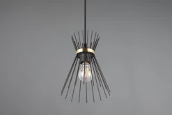 Hot Trio Reality Dekorative Pendelleuchte Schwarz Gold E27 Ø20 cm rund