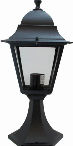 Lido Dekorative Sockelleuchte ERNINE Aluminium Rustikal 42* Außenleuchten Antik|Gartenlaternen