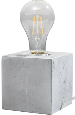Best Sollux Dekorative Tischlampe Beton H:10cm klein Würfel