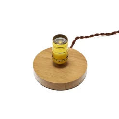 Easylight Dekorative Tischlampe EDISON Industrial Design rund* Holzlampen|Industrie Lampen