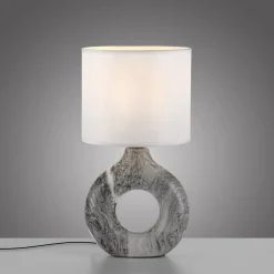 Just Light Dekorative Tischlampe Keramik Stoff 30 cm E27 blendarm* Schlafzimmer Lampen|Stofflampen