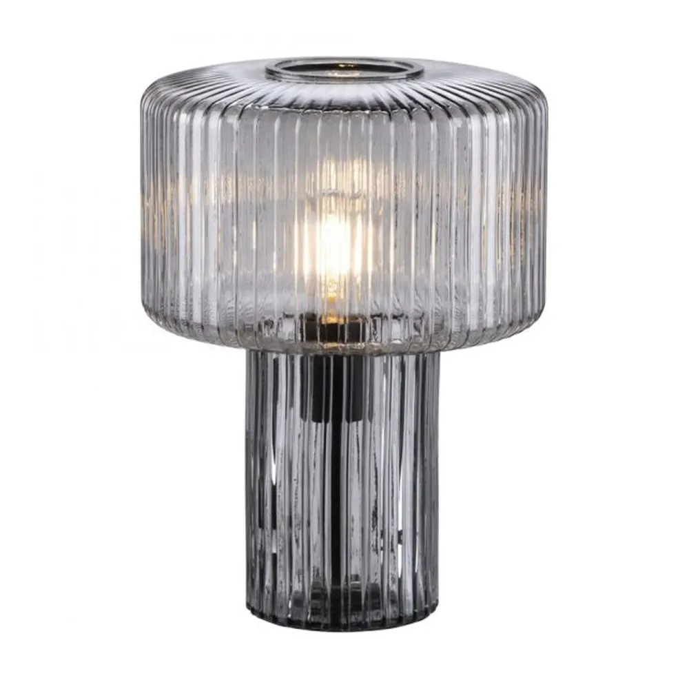 Sale Paul Neuhaus Dekorative Tischleuchte Rauchglas E27 35 cm Pilz Retro