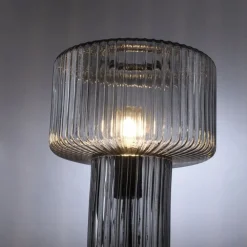 Sale Paul Neuhaus Dekorative Tischleuchte Rauchglas E27 35 cm Pilz Retro