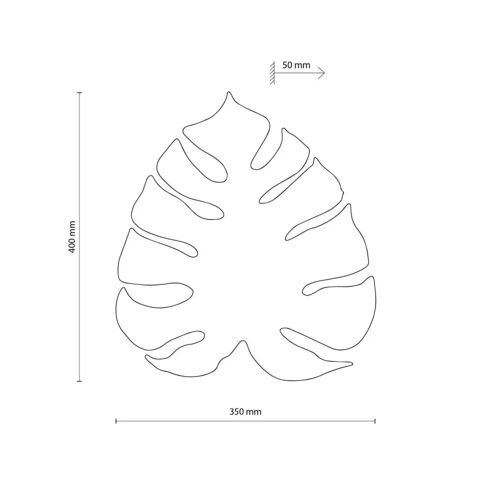 TK Lighting Dekorative Wandlampe Holz Blatt indirektes Licht H: 40 3x G9* Wandleuchten|Flurlampen