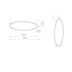 Nowodvorski Dekorative Wandlampe LED Schwarz 4000 K 600 lm Ø 45 cm Modern* Led Lampen|Wandleuchten
