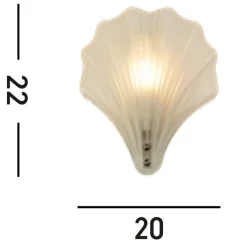 Searchlight Dekorative Wandlampe Metall Glas T:11 cm IP44 in Silber* Wandleuchten|Badezimmer Lampe