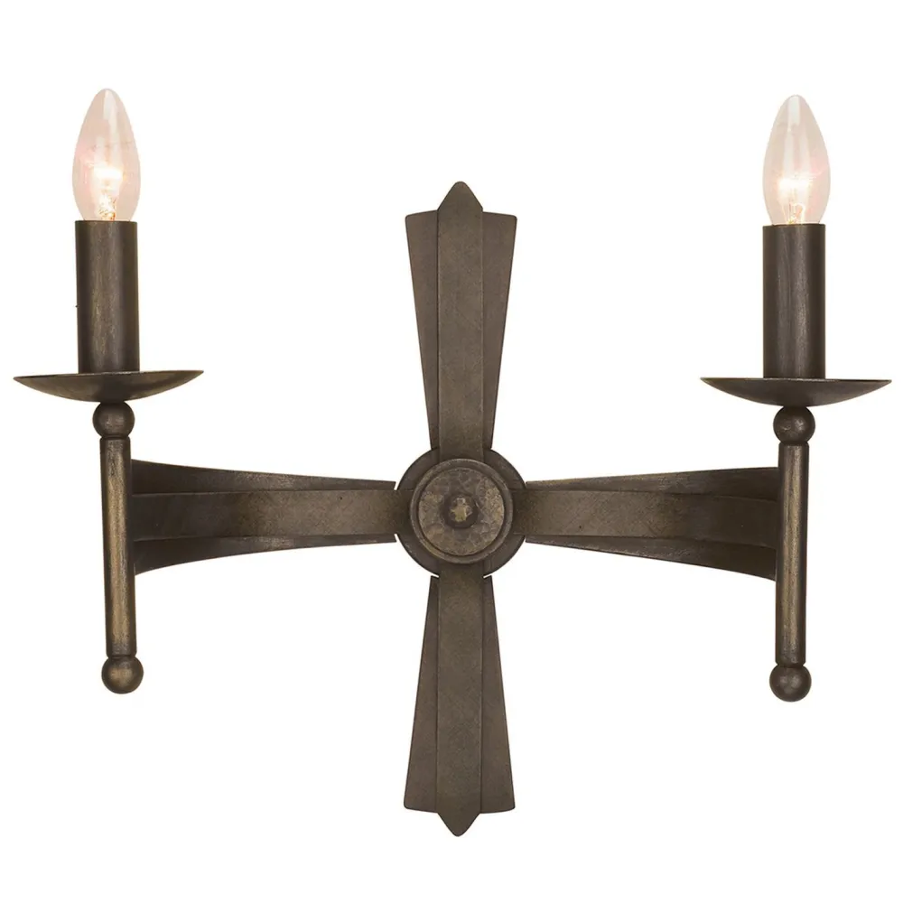 Elstead Dekorative Wandleuchte CAMELOT 1 Braun Rustikal* Wandleuchten|Rustikale Lampen