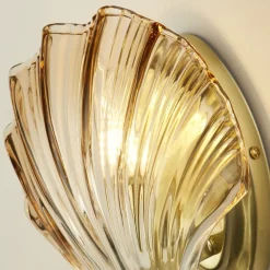 Searchlight Dekorative Wandleuchte Metall Glas G9 IP44 in Messing* Wandleuchten|Flurlampen