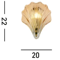 Searchlight Dekorative Wandleuchte Metall Glas G9 IP44 in Messing* Wandleuchten|Flurlampen