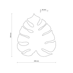 TK Lighting Dekorative Wandleuchte Metall Blatt indirekt H: 54 cm 4x G9* Wandleuchten|Flurlampen