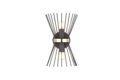 Sale Trio Reality Dekorative Wandleuchte Schwarz Gold E27 H:31 cm 2-flmg