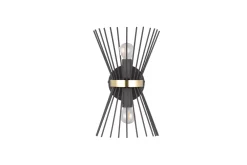 Sale Trio Reality Dekorative Wandleuchte Schwarz Gold E27 H:31 cm 2-flmg