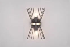 Sale Trio Reality Dekorative Wandleuchte Schwarz Gold E27 H:31 cm 2-flmg