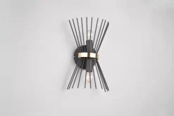 Sale Trio Reality Dekorative Wandleuchte Schwarz Gold E27 H:31 cm 2-flmg