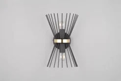 Sale Trio Reality Dekorative Wandleuchte Schwarz Gold E27 H:31 cm 2-flmg