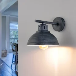 Luminex Dekorative Wandleuchte SVEN in Grau-Patina* Wandleuchten|Küchenlampen