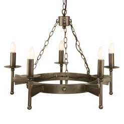 Elstead Dekorativer Kronleuchter Eisen Rustikal Mittelalter* Wohnzimmerlampen|Metall Lampen